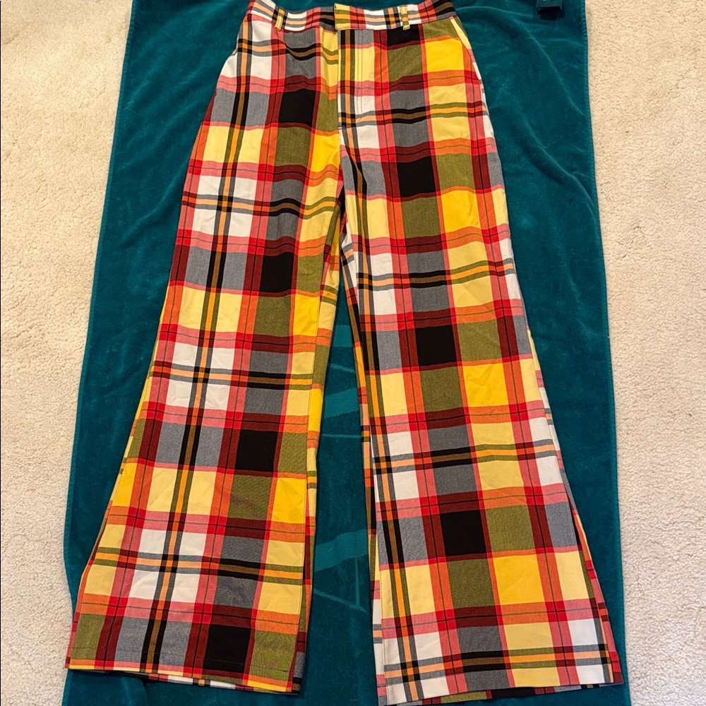 Free People Multicolor Plaid Pants